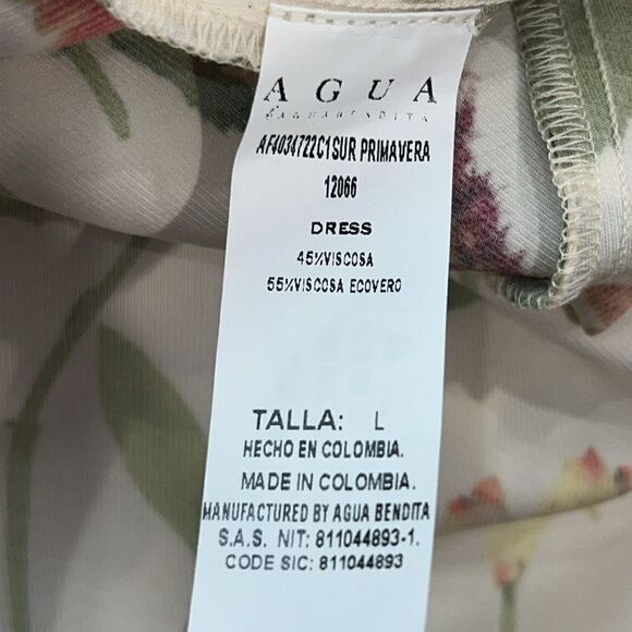 NWT Agua by Agua Bendita  Sur Primavera Silk Jacquard Mini Dress Large - Picture 14 of 16